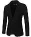 Lende Men's Fashion Lightweight Cotton and Lined One-Button Suit Blazer, Black, Medium