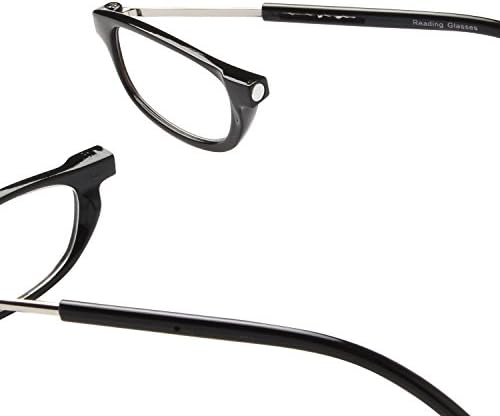 Xtreme Magnetic glasses Reading Glasses Adjustable Front Connect Expandable Reading Glasses (+1.50, Black)