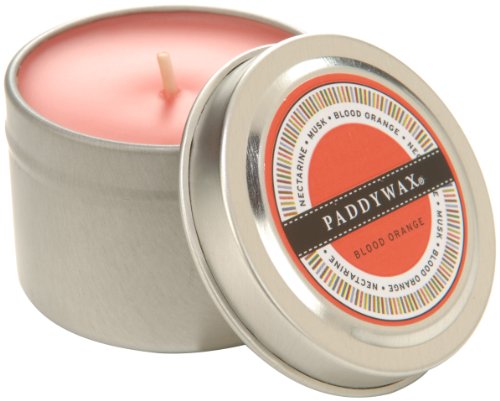 Image of Paddywax Travel Tin Classic Blood Orange Scented Candle, 2-Ounce (Pack of 3)