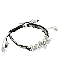 Kenneth Cole New York "Shards" Faceted Bead Macrame Friendship Adjustable Bracelet, 11"