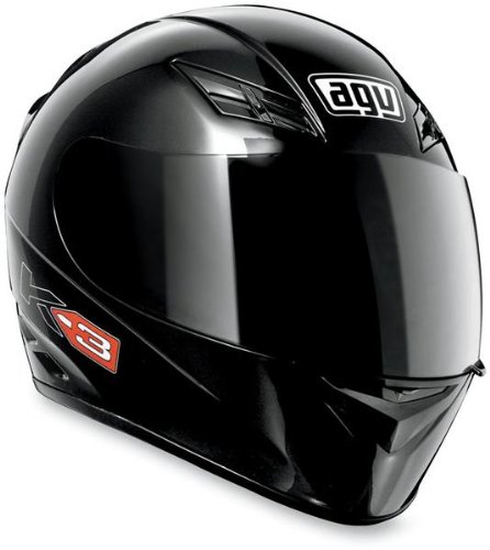 AGV K3 FULL FACE MOTORCYCLE HELMET GLOSS BLACK LARGE