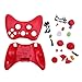 HDE Xbox 360 Wireless Controller Shell Buttons Thumbsticks Replacement Case Custom Cover Kit - Red
