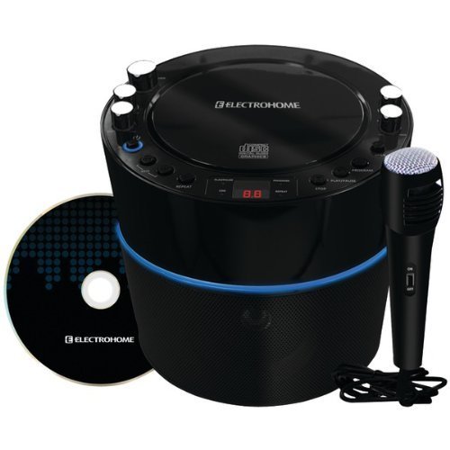 Electrohome EAKAR300 Karaoke CD+G Player Speaker System with MP3 and 2 Microphone Inputs