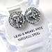 Fancy Peace ICED Crystal Stud Earrings in ICE CUBE Gift Box ~ BLACK STUDS (Black Tone)