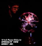 Museum Sized 22" Tall Plasma Globe - Pink Plasma Effect - 15" Diameter Ball