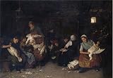 'Max Liebermann-Woman Plucking Geese,1872' Oil Painting, 20x29 Inch / 51x73 Cm ,printed On High Quality Polyster Canvas ,this Replica Art DecorativePrints On Canvas Is Perfectly Suitalbe For Kitchen Gallery Art And Home Decoration And Gifts