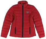 Tommy Hilfiger Womens Contrast Zip Down Puffer Jacket (Tango Red)