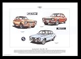 Sporting Ford Escort Mk1 RS - RS2000 Mexico RS1600 - Art Print