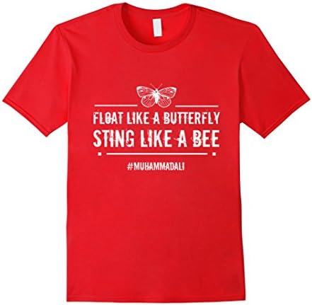 Men's Muhammad Ali Sting Like a Bee TShirt Boxing XL Red