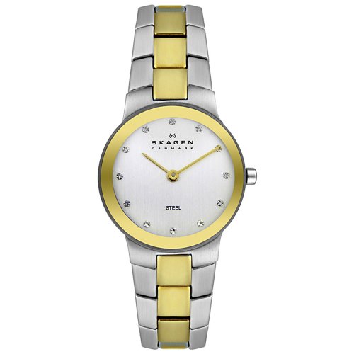 Skagen Women's 430SSGX Steel Collection Crystal Accented Two Tone Stainless Steel Watch