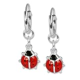 SilberDream Creole mit Marienkäfer 925 Sterling Silber Creolen Ohrringe SDO073 Creole