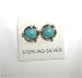 Native American Sterling Silver post/stud Earrings with Genuine Turquoise