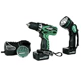 Factory-Reconditioned Hitachi DS12DVF 12V NiCd Cordless 3/8-Inch Driver/Drill Kit with Flashlight