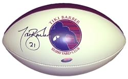 Tiki Barber Signed NFL 10000 YD Football