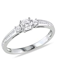 10k White Gold Accent Diamond Fashion Ring (0.5 Cttw, G-H Color, I1-I2 Clarity)