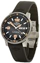 GV2 by Gevril Men's Stadium Automatic Stainless Steel Rubber Strap Watch #4009R