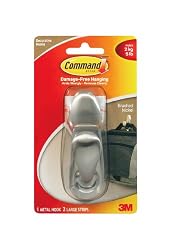 Command FC13-BN Forever Classic Large Metal Hook, Brushed Nickel