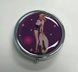 GLAM Retro Bombshell Starlette Travel Pill Box with Mirror
