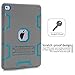 TOPSKY Compatible with iPad Air 2 Case, iPad A1566/A1567 Kids Proof Case, Heavy Duty Shockproof Rugged Armor Defender Kickstand Protective Cover Case for iPad Air 2 Grey Blue
