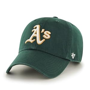MLB Oakland Athletics '47 Clean Up Adjustable Hat, Dark Green, One Size