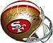 GAI Authentic Joe Montana & Jerry Rice Autograph 49ers Mini Helmet w/ Case