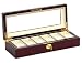 416 ptnaiTL. SL75  Luxurious Burgundy Color Wooden 6 Watch Box