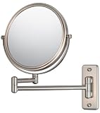 Wall Mount 7X to 1X Magnifying Mirror, Brushed Nickel
