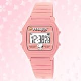キャラクターデジタルウォッチ　スヌーピー ピンクオレンジ L127-003 『腕時計、かわいい、レディーズ』