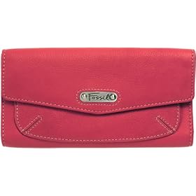 Fossil Wallet - Olivia Checkbook (Color: Red)