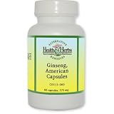 Alternative Health & Herbs Remedies Ginseng, American Capsules, 60-Count Bottle