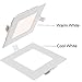 xtf2015 Super Bright Ultra-Thin LED Panel Light Ceiling Lamps Recessed Light Fixture Kit with Led Driver-18W Square, Cool White 6000-6500K, 8.9