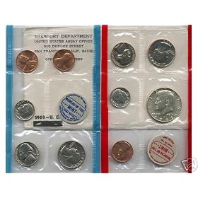 1969 COMPLETE UNITED STATES US MINT COIN SET