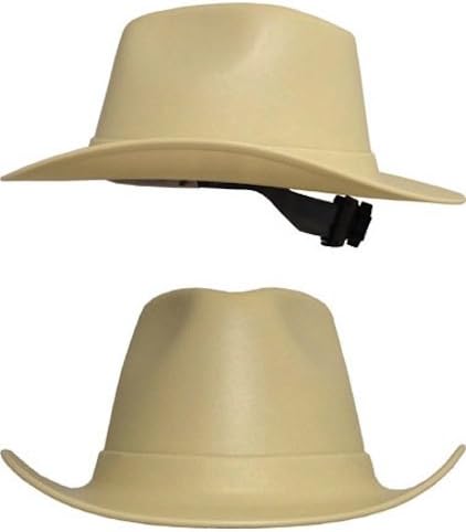 Cowboy Hard Hat 6 Point Squeeze Lock Suspension Tan
