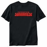 T-Shirt Black  I Am Proud Surinamese  Suriname Country