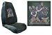 Car Truck SUV German Shepherd Trio with Bone Dog Print Seat Covers 2 Charcoal Grey Universal Vehicle Bucket Seatcovers