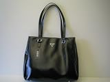 Guess - Guess Harpo Patent Shoulder Tote in Black