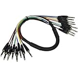 Monoprice 1-Meter 8-Channel 1/4-Inch TRS Male to 1/4-Inch TRS Male Snake Cable (601191)