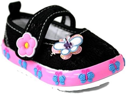 Rockland Footwear Baby Toddler Girl's Angel-212 Lacy Velcro Fashion Sneakers 7