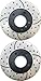 Prime Choice Auto Parts PR44163LR Performance Drilled and Slotted Brake Rotor Pair for Front