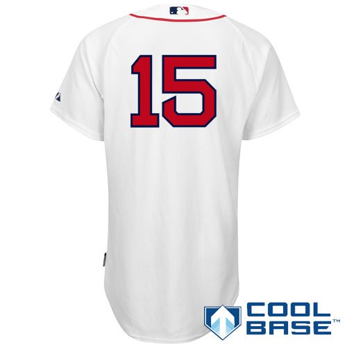 MLB Men's Boston Red Sox Dustin Pedroia Six Button Cool Base Authentic Home Jersey (White, 40/Medium)