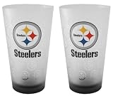 Pittsburgh Steelers Frosted Pint Glass (16-Ounce, Set of 2)