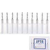 SPTA 超硬マイクロドリルビット 2.5mm CNC PCB彫刻ドリル フィット1/8"（3mm）シャンク Dremel (ドレメル）Proxxon ロータリーツール 10個のパック [並行輸入品]