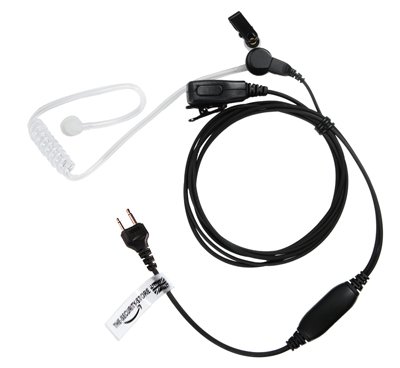 ALAN Radio 2 Pin Earpiece (Bodyguard Style Two Wire Covert Acoustic Tube Headset with Microphone) THE-SECURITY-STORE