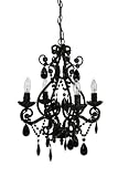 Tadpoles Four Bulb Chandelier, Black