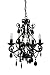 Tadpoles Four Bulb Chandelier, Black