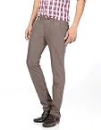 PROBASE CASUAL PLAIN MID GREEN 100% COTTON SLIM TROUSERS