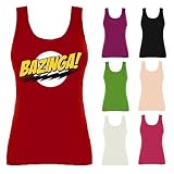 Womens Bazinga Big Bang Theory Sheldon Slogan Vest Top