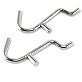 Pegboard Hooks, J Shape Hook Small 1/4 for 1/8 or 1/4 Peg Board