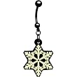 Glow In The Dark Holiday Snowflake Belly Ring