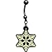 Glow In The Dark Holiday Snowflake Belly Ring